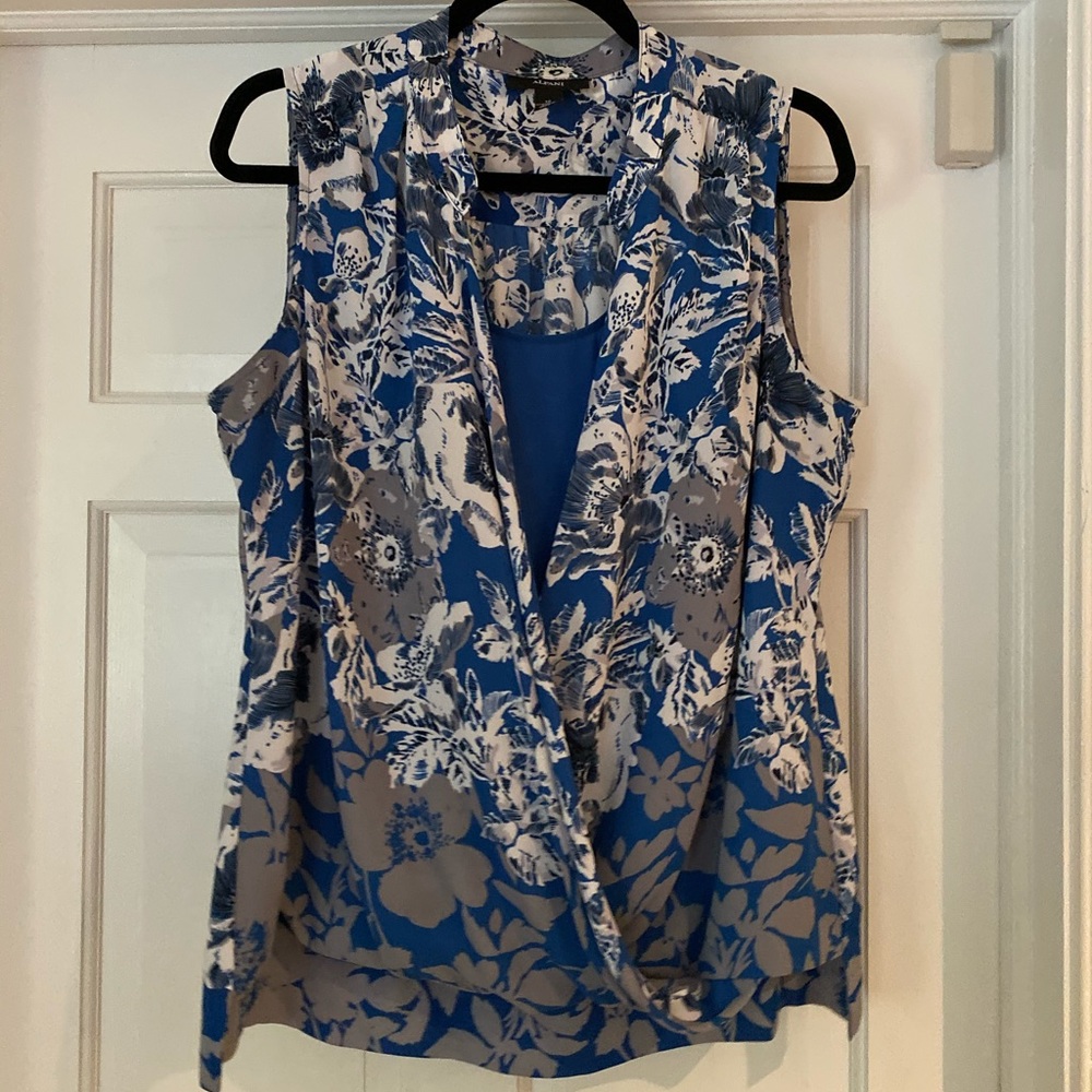 3/$30 Alfani faux wrap sleeveless top